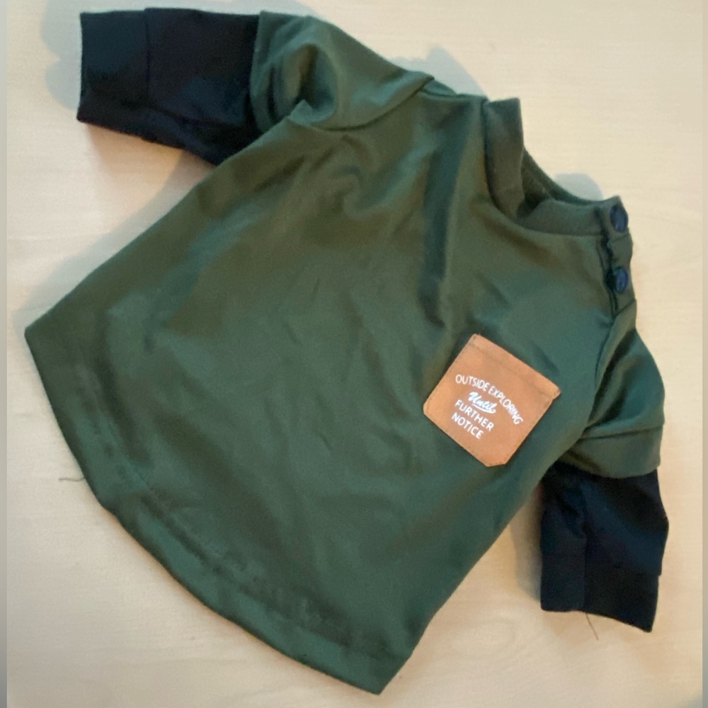 Long sleeve outdoorsy dog pocket tee shirt